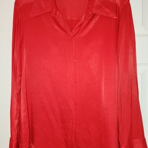 Zara Bold Red Collared Shirt